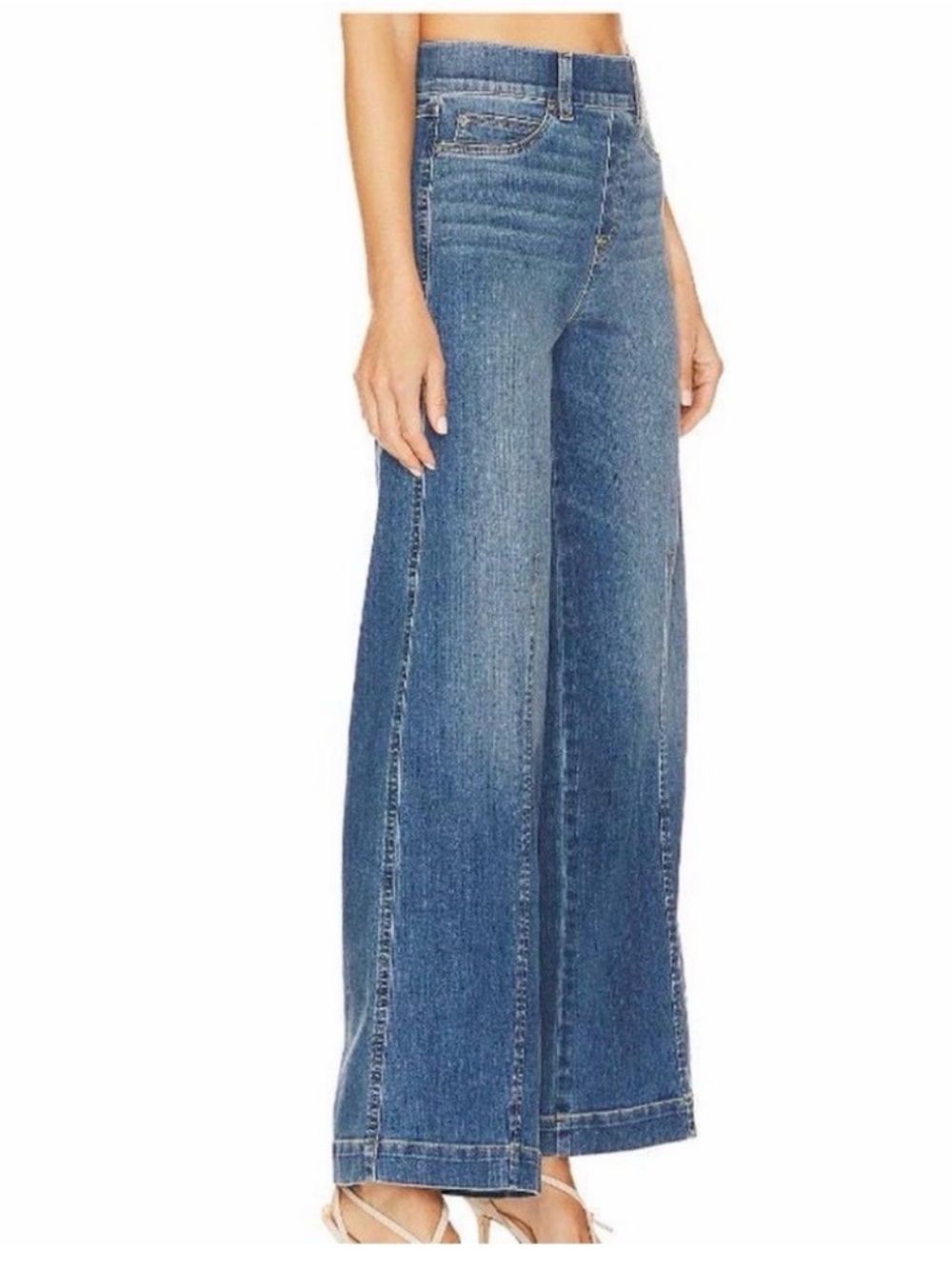 Spanx Wide Leg Seamed Front Jeans - Medium - Picture 2 of 9